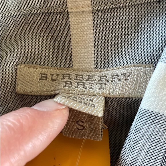 Burberry Gray Plaid Button Down Shirt - Picture 2 of 4